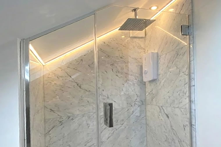 special shape shower screen