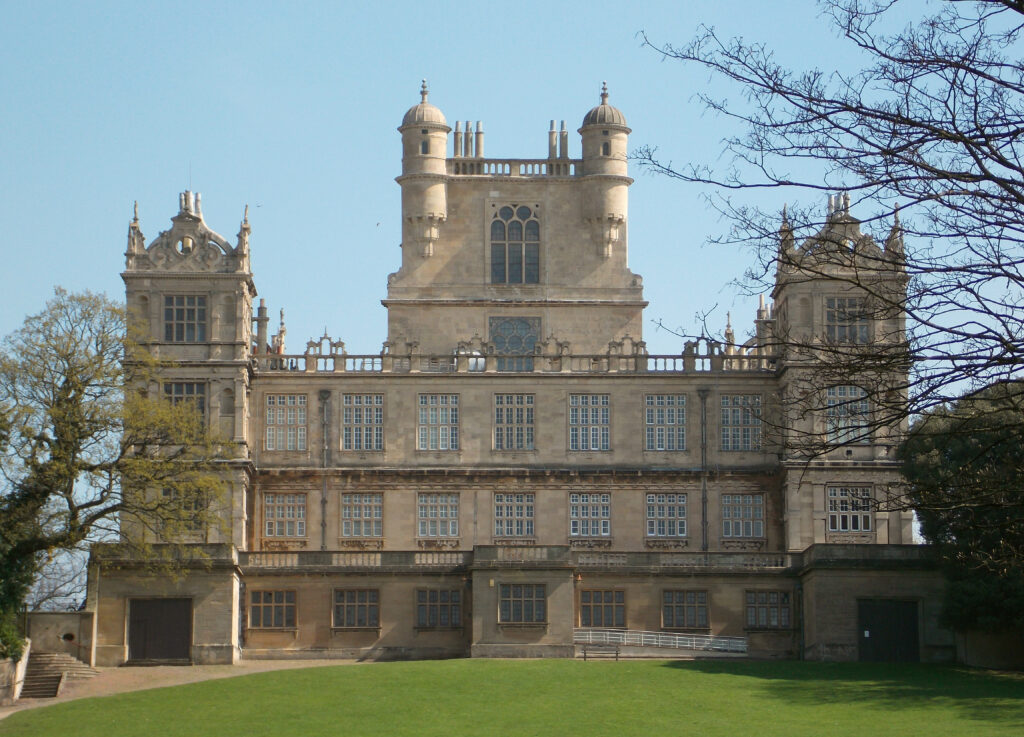 Wollaton Hall west front, Nottingham; illustrative local landmark photograph