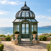 Coastal domed glass pavilion - design illustration
