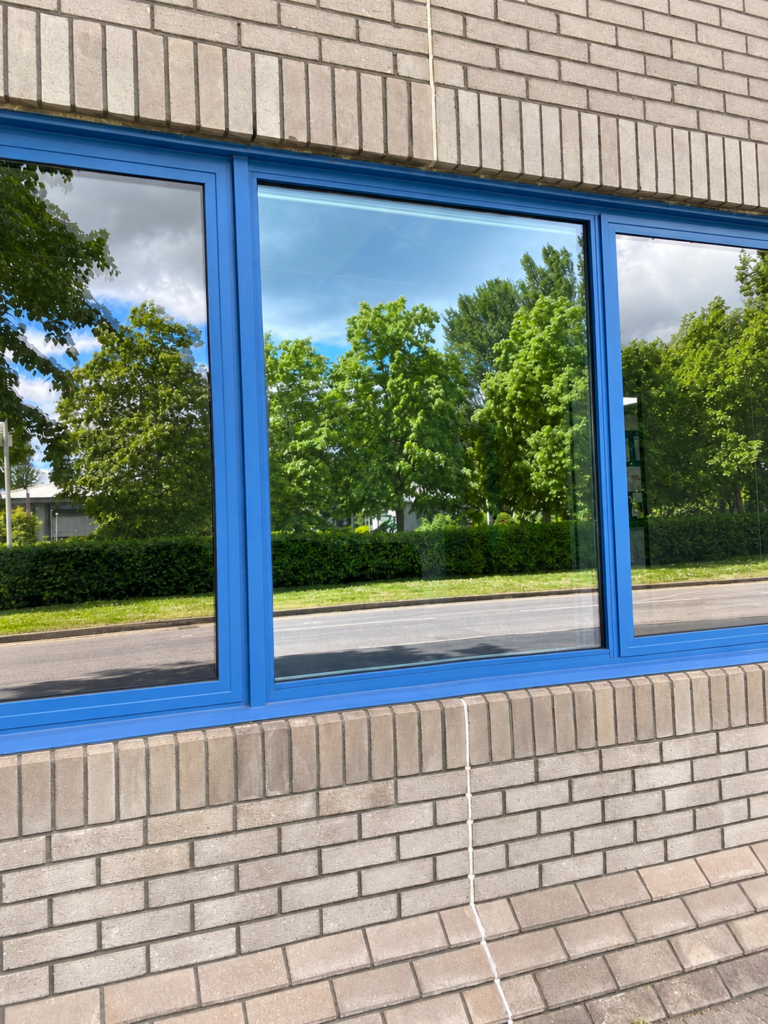 Completed office window glazing at Kier in Cardiff