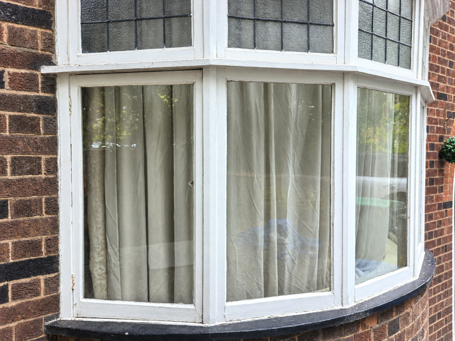 Original timber bay window at the home near Wollaton Park
