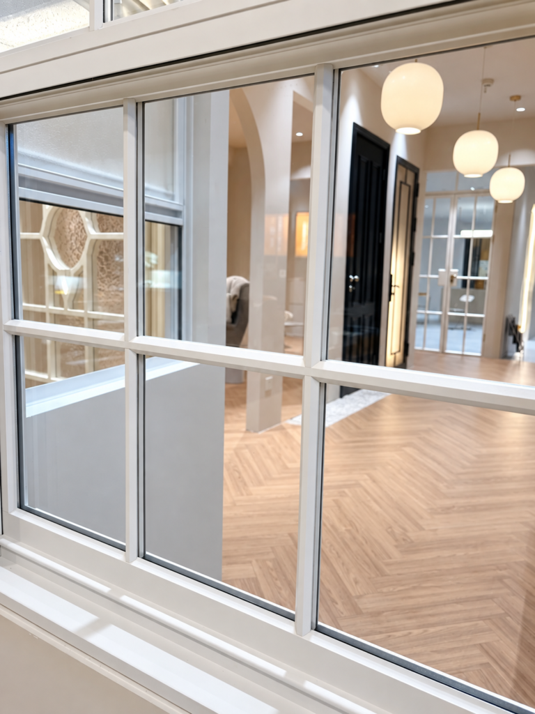 Bespoke Timber Windows for Period Homes Detail of painted timber sash joinery and glazing bars