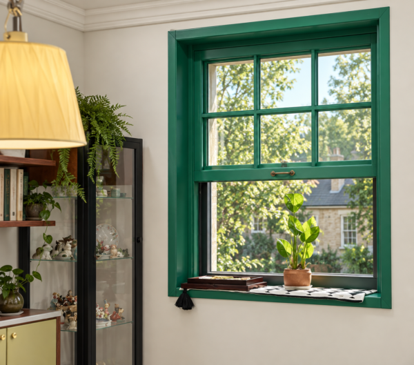 timber window style 1 Heritage green timber sash window